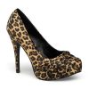 Original zapato linea pin up con estampado de leopardo y adorno