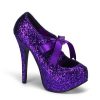 Zapatos de plataforma cubiertos de purpurina