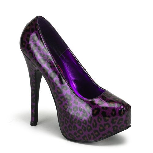 Zapatos Bordello estampado leopardo metálico